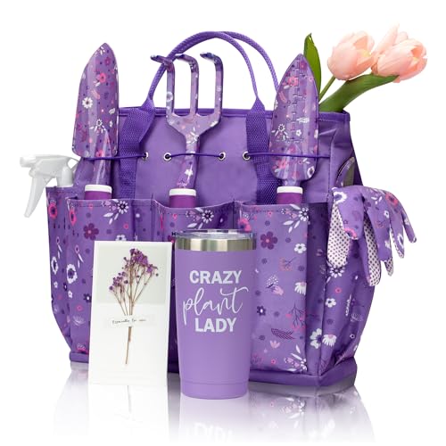 Women's Gardening Tool Set with Heavy Duty Bag