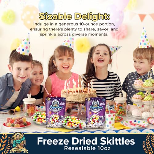 10 oz Freeze Dried Skittles Resealable Skittles Bag Crunchy Skittles Amplified Fruity Burst Freeze-Dried Candy Skittles