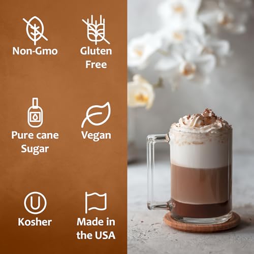 Syruvia Vanilla Syrup for Coffee with Syrup Pump Dispenser, Flavored Coffee Syrup Great for Coffee, Shakes, Smoothies and Cocktails - 25.4 fl oz, Kosher, Gluten-Free