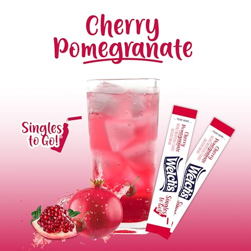 Welch's Singles To Go Variety Pack, Watertok Powdered Drink Mix, Includes 4 Flavors, Grape, Passion fruit, Strawberry Peach, Cherry Pomegranate, 1 Box (40 Servings)