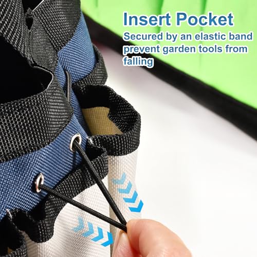 SOGCASE Small Garden Tool Bag, 8 Pockets (Grey)