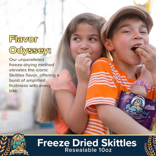 10 oz Freeze Dried Skittles Resealable Skittles Bag Crunchy Skittles Amplified Fruity Burst Freeze-Dried Candy Skittles