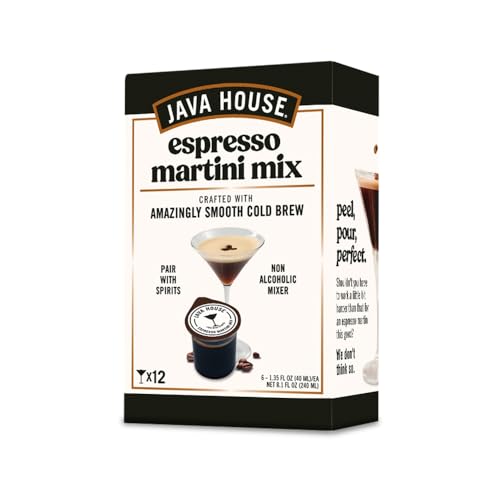 Java House Cold Brew Espresso Martini Mix, Ready to Use Liquid Coffee Concentrate Pods – 1.35 Fluid Ounces Each (Pack of 6, makes 12 cocktails)