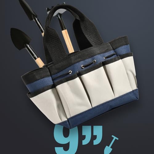 SOGCASE Small Garden Tool Bag, 8 Pockets (Grey)