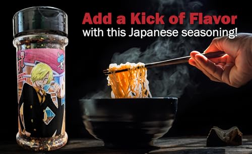 One Piece Sanji Shichimi Togarashi Spicy Ramen Seasoning Powder - Japanese Spice - Officially Licensed, 3.3 oz Bottle (Pack of 1)