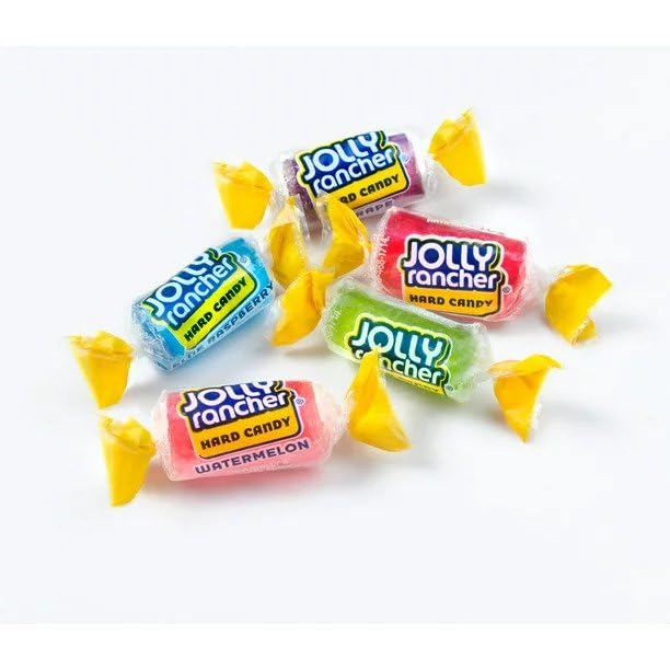 Jolly RanchersAssorted Fruit Flavored Hard Candy - 1 Pound Of Approx 75 Hard Candy Individually Wrapped - Bulk Jolly RanchersMix - Christmas Hard Candy Jolly RancherFruit Candy in Bulk - Fruit Flavored Candy - Hard Candy Assortment Fruit Candy