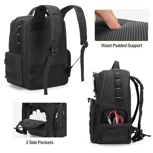 Rexmica Tool Backpack with 3 Pouches, Heavy-Duty Organizer