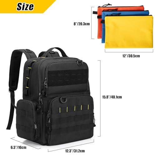 Rexmica Tool Backpack with 3 Pouches, Heavy-Duty Organizer