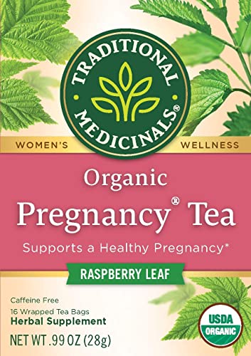 Traditionals Medicinal Organic Pregnancy, Raspberry Leaf, Supports Healthy Pregnancy, (Pack of 1) - 16 Tea Bags