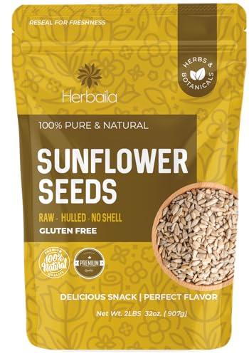 Sunflower Seeds Raw 2lbs – Unsalted Sunflower Seeds to Eat - Shelled Sunflower Seeds Bulk - Sun Flower Seeds for Eating - Sunflower Kernels - Raw Sunflower Seeds Shelled 32oz