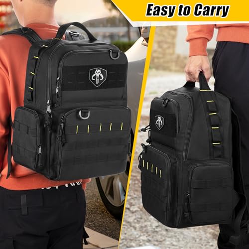 Rexmica Tool Backpack with 3 Pouches, Heavy-Duty Organizer