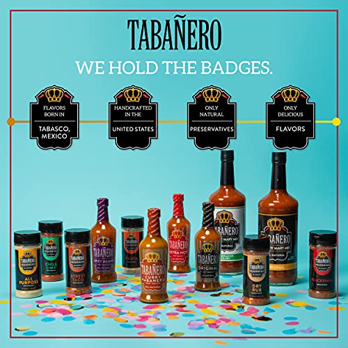 Mini Hot Sauce Challenge Box by Tabañero, Original, Extra Hot, XXX Hot & Dragon’s Breath, Fathers Day Gift, Gluten Free, All Natural, Low Sodium, Vegan, Kosher, Made in the USA, 4-Pack, 1.7 oz Bottles