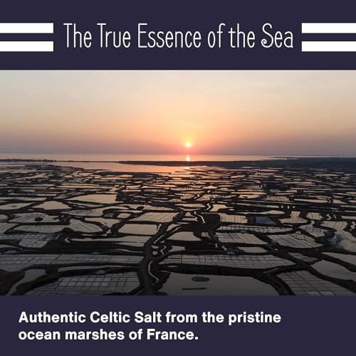 Le Marinier Celtic Salt Dry Grey Coarse Sea Salt, 0.6lb - 8.81oz. Unrefined French Sea Salt 100% Natural, Hand Harvested Mineral Celtic Salt, Sel Gris, Sea Salt for grinder refill (0.6lb Dry Grey Coarse)