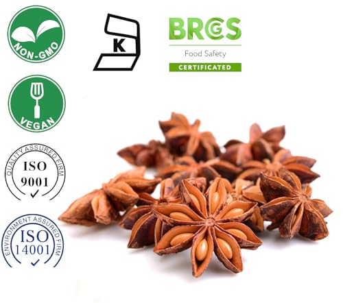 Spicefun Star Anise, Chinese Star Anise Whole 7oz(200g), Fresh, Pure and Dried Anise Pods, Great for Cooking, Baking and Tea(7 ounces)