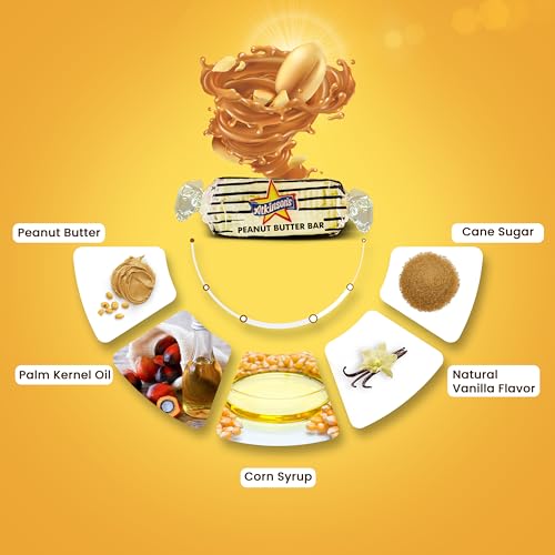 Bundle Of Fabqual With Atkinson Classic Peanut Butter Bars & Fabqual Ring Peanut Butter Candy Old Fashioned Peanut Butter Candy Bars Atkinson Peanut Butter Logs Candy Peanut Butter Bars Peanut Bars (1 LB)