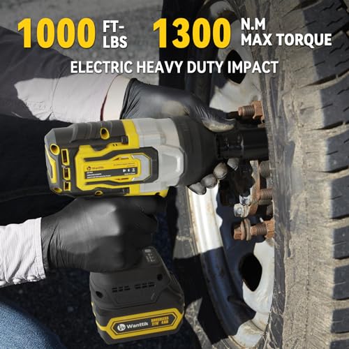 WANTTIK 21V Cordless Impact Wrench with 5 Sockets