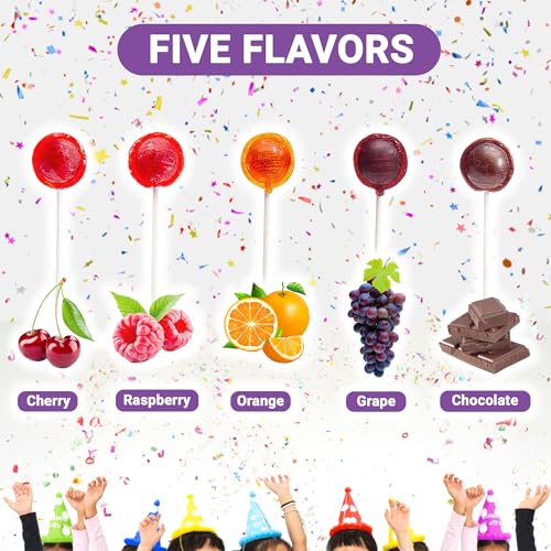 Tootsie Roll Pops - Candy Fruit Flavors with Chocolate Tootsie Roll Center - 1 Pound Bulk Bag - Assorted Individually Wrapped lollipops (Approx 22 Count)