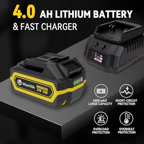 WANTTIK 21V Cordless Impact Wrench with 5 Sockets