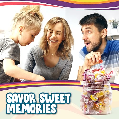 Bonelle Italian Jelly Christmas Candy Bulk - 1 Pound Assorted Christmas Candy Approx 55 Pieces Jelly Fruits Italian Candy Individually Wrapped - Christmas Gummy Candy - Holiday Candy for Festive Season - Mixed Fruit Jellys Candy