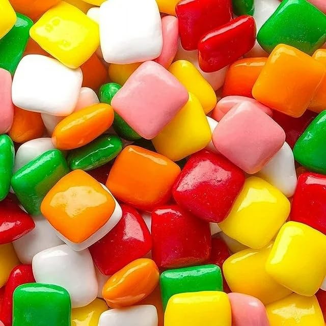 Chiclets Gum Original Assorted Flavors - 1 Pound Approx 380 Mastic Gum - Ideal for Bubble Machine - Bulk Candy for Candy Machine, Juicy Fruit Gum - Christmas Candy, Chewing Gum Bulk - Assorted Candy