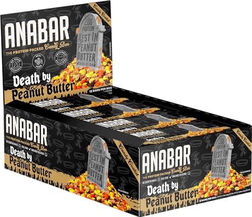 Anabar Protein Bar, The Protein-Packed Candy Bar, Amazing Tasting Protein Bar, No Sugar Alcohols, Real Food, Amazingly Delicious, 20 Grams of Protein (12 Bars, Death by Peanut Butter)