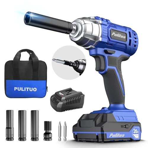 PULITUO Cordless Impact Wrench 20V High Torque Kit