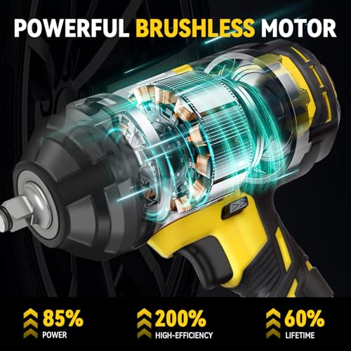 WANTTIK 21V Cordless Impact Wrench with 5 Sockets