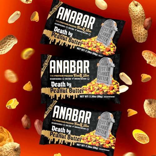 Anabar Protein Bar, The Protein-Packed Candy Bar, Amazing Tasting Protein Bar, No Sugar Alcohols, Real Food, Amazingly Delicious, 20 Grams of Protein (12 Bars, Death by Peanut Butter)