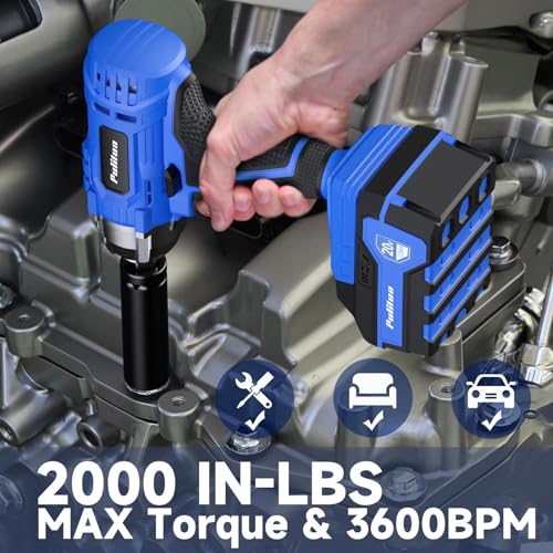 PULITUO Cordless Impact Wrench 20V High Torque Kit