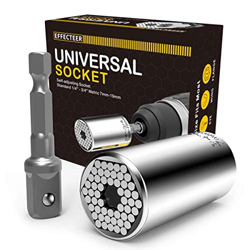 Self-adjusting Universal Socket for Wrench Ratchet Power Drill