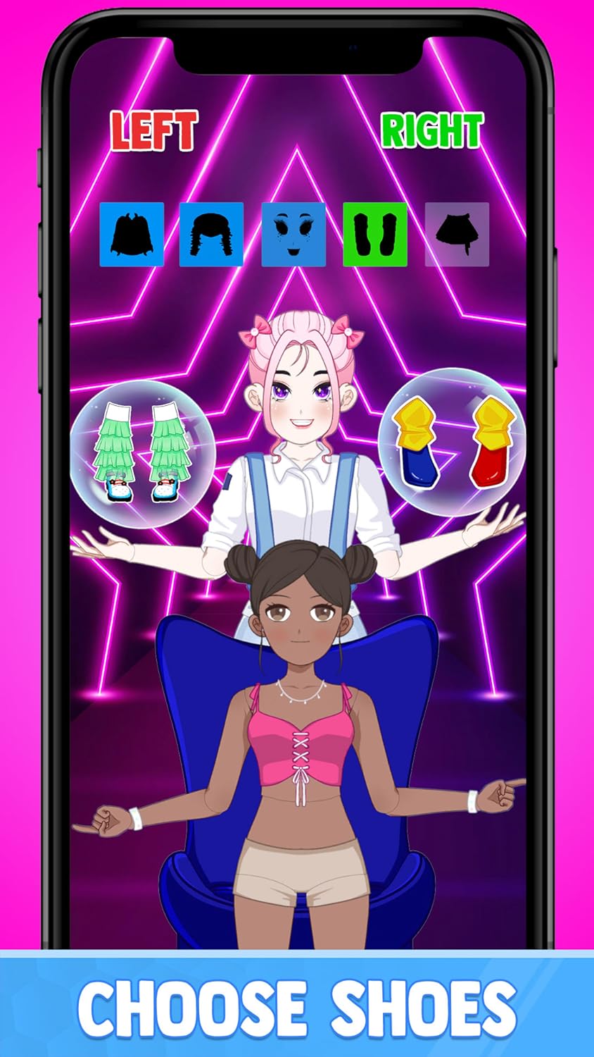 Left or Right Fashion Dress Up: Build Fashion Queen Magic Dress Up Beauty Outfit Makeover Challenge - Mix and Match Outfit Fashion Battle Matchup Cloth Simulator Magic Fashion Game