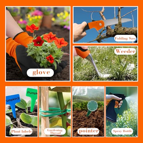 14PCS Heavy-Duty Stainless Steel Garden Tool Set