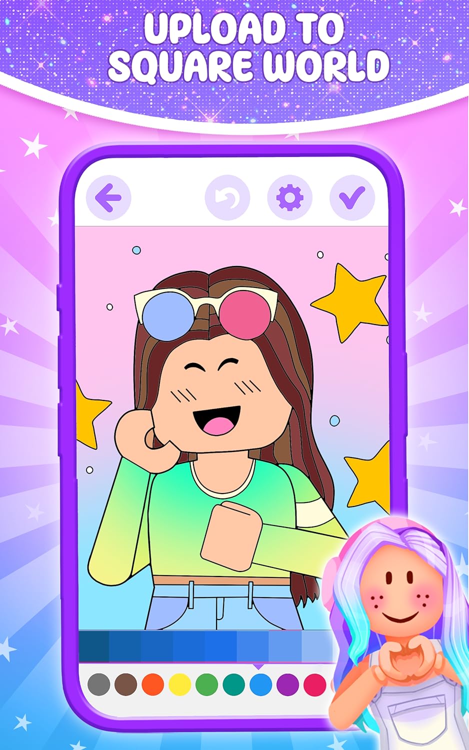 Square Doll Coloring Book For Girls