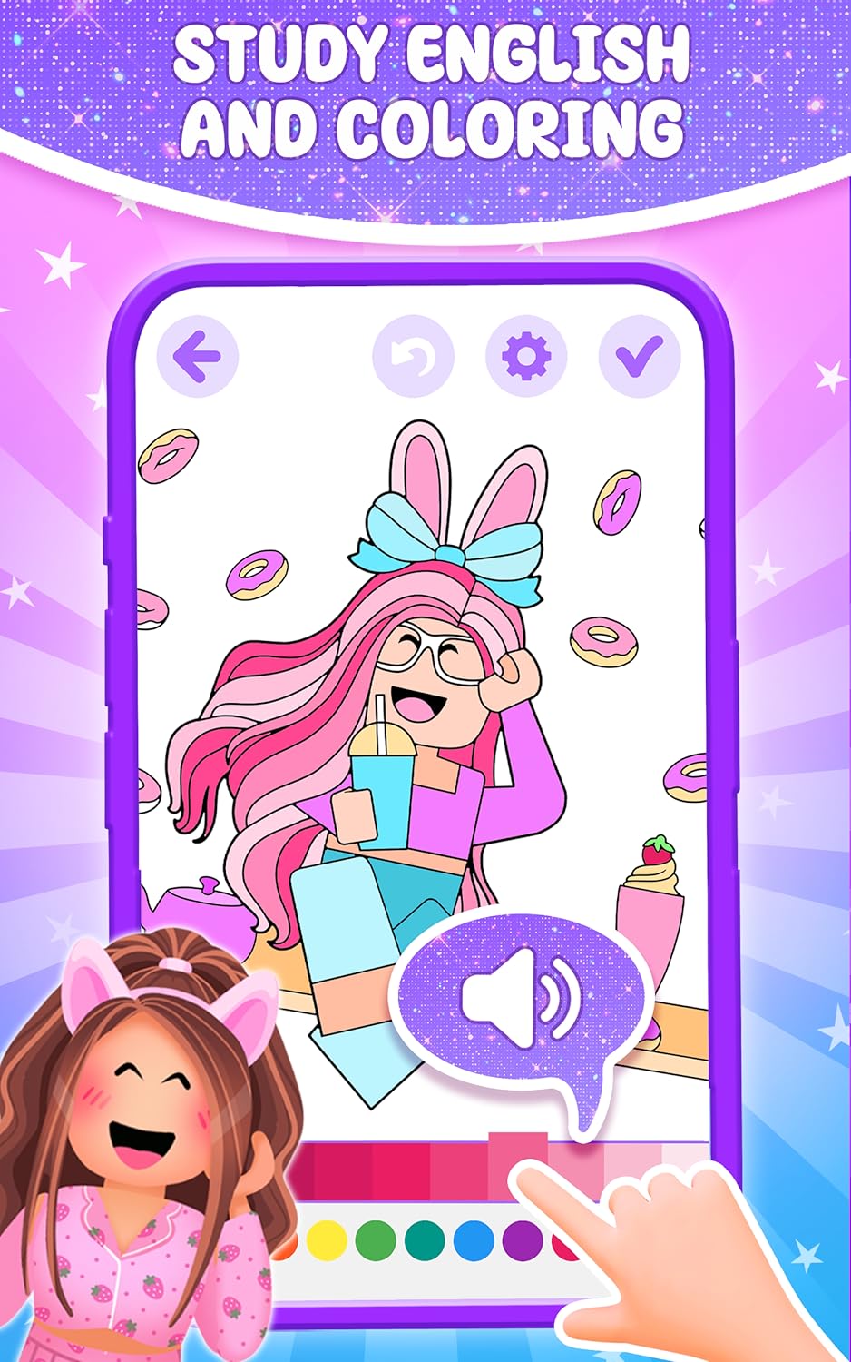 Square Doll Coloring Book For Girls