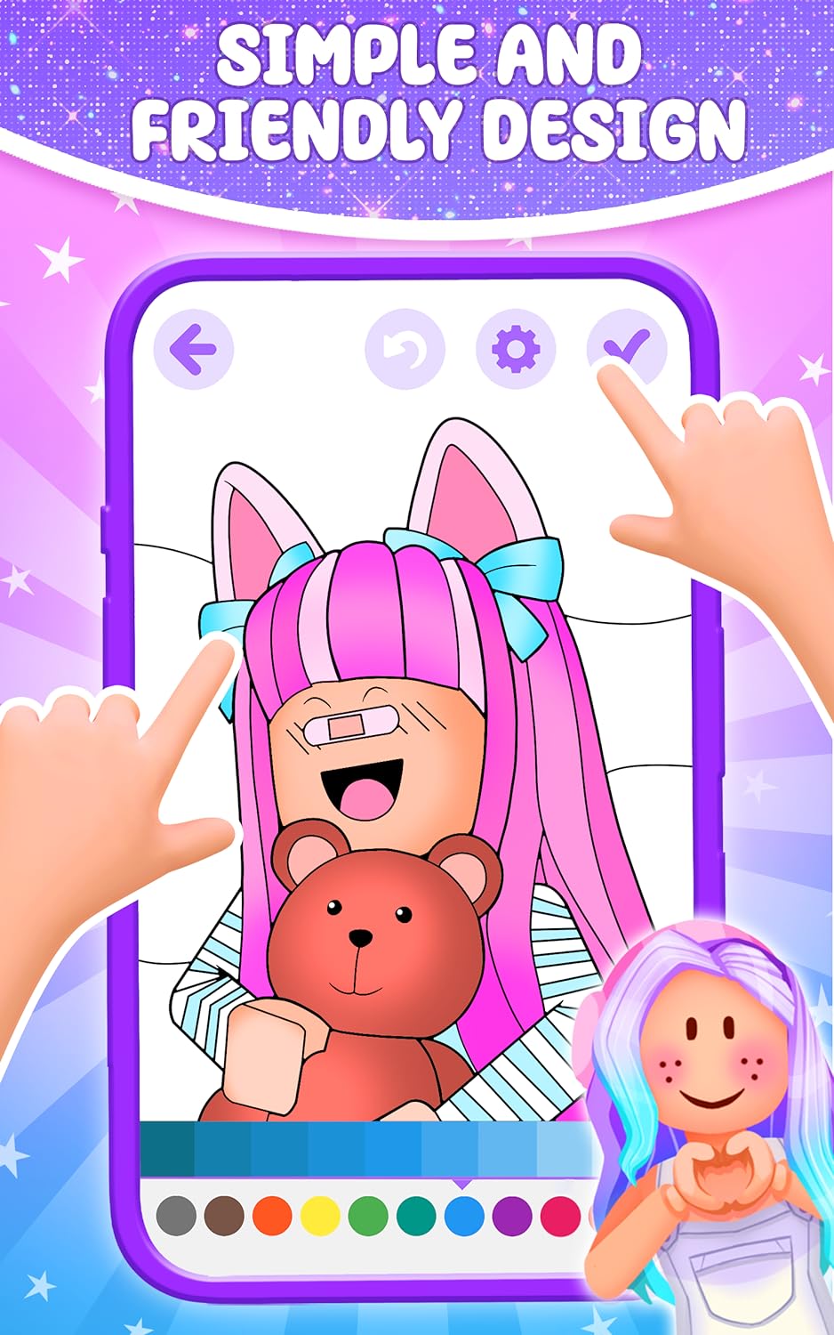 Square Doll Coloring Book For Girls