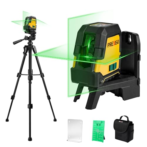 PREXISO Laser Level - Rechargeable Dual Modules, Tripod Included