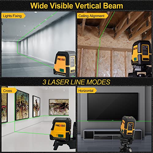 PREXISO Laser Level - Rechargeable Dual Modules, Tripod Included
