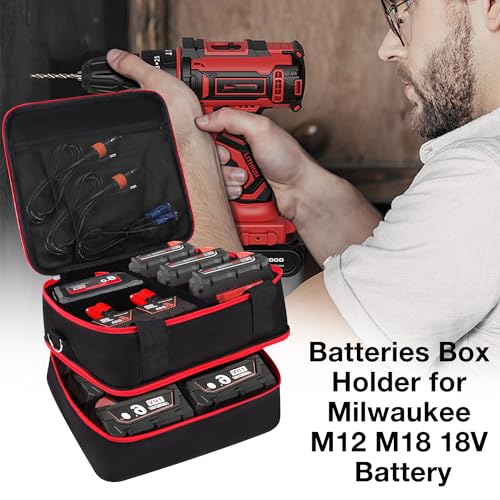 Milwaukee Tool Battery Pack Container and Charger Case