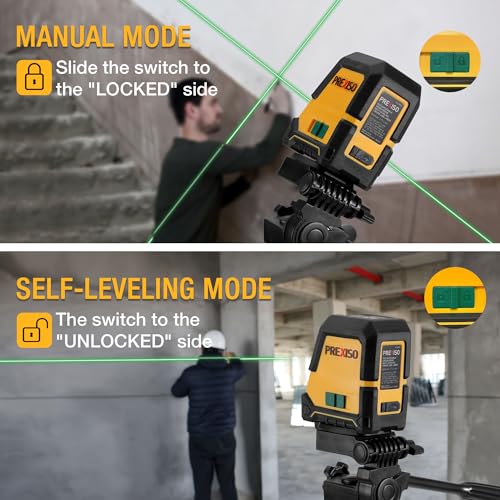 PREXISO Laser Level - Rechargeable Dual Modules, Tripod Included