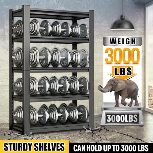 Heavy Duty 48" W Garage Shelving Unit, Adjustable