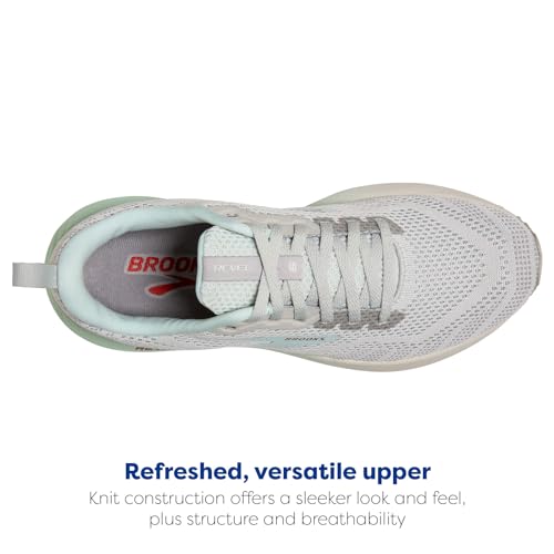 Brooks Women’s Revel 6 Neutral Running Shoe - Oyster Mushroom/Alloy/Blue - 8.5 Medium
