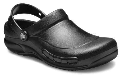 Crocs Unisex-Adult Bistro Clogs, Slip Resistant Work Shoes, Black, 10 Men/12 Women
