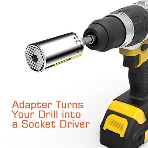 Self-adjusting Universal Socket for Wrench Ratchet Power Drill