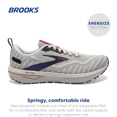 Brooks Men’s Revel 6 Neutral Running Shoe - Dawn Blue/Cayenne/Nine Iron - 12 Medium