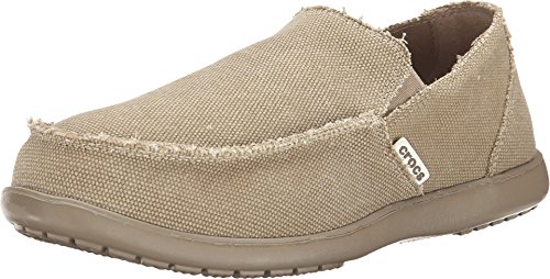 Crocs Men's Santa Cruz Loafers, Comfortable Men's Loafers, Slip On Shoes, Khaki/Khaki, 10 Men