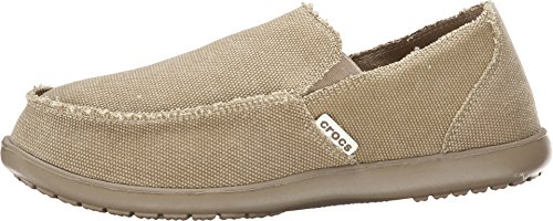 Crocs Men's Santa Cruz Loafers, Comfortable Men's Loafers, Slip On Shoes, Khaki/Khaki, 10 Men