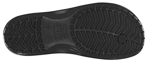 Crocs Unisex Crocband Flip Flops, Black, 6 Men/8 Women
