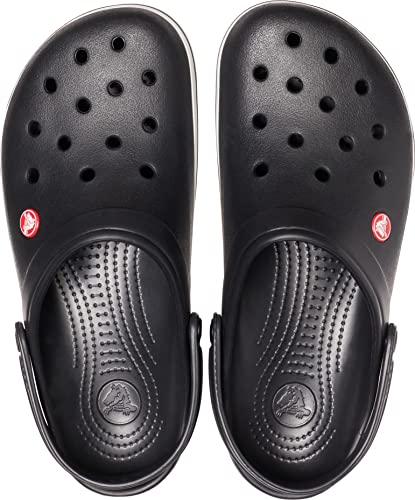 Crocs Unisex-Adult Crocband Clog, Black, 10 Women/8 Men