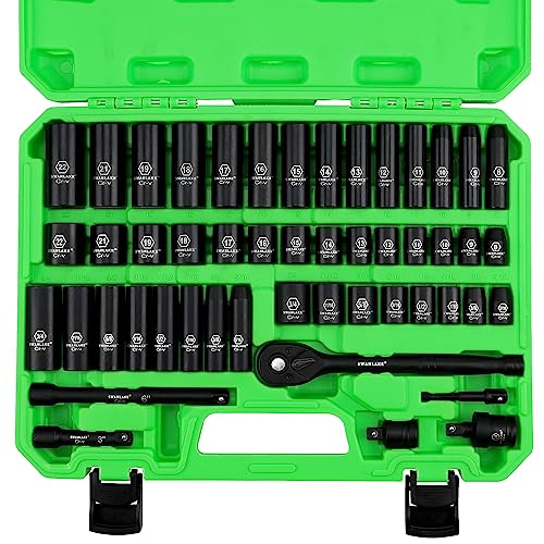 50-Piece 3/8" Drive Impact Socket Set with Ratchet