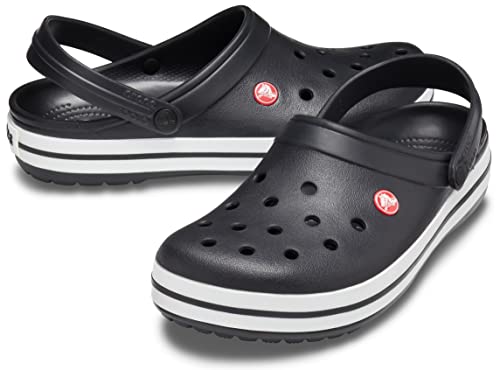 Crocs Unisex-Adult Crocband Clog, Black, 10 Women/8 Men